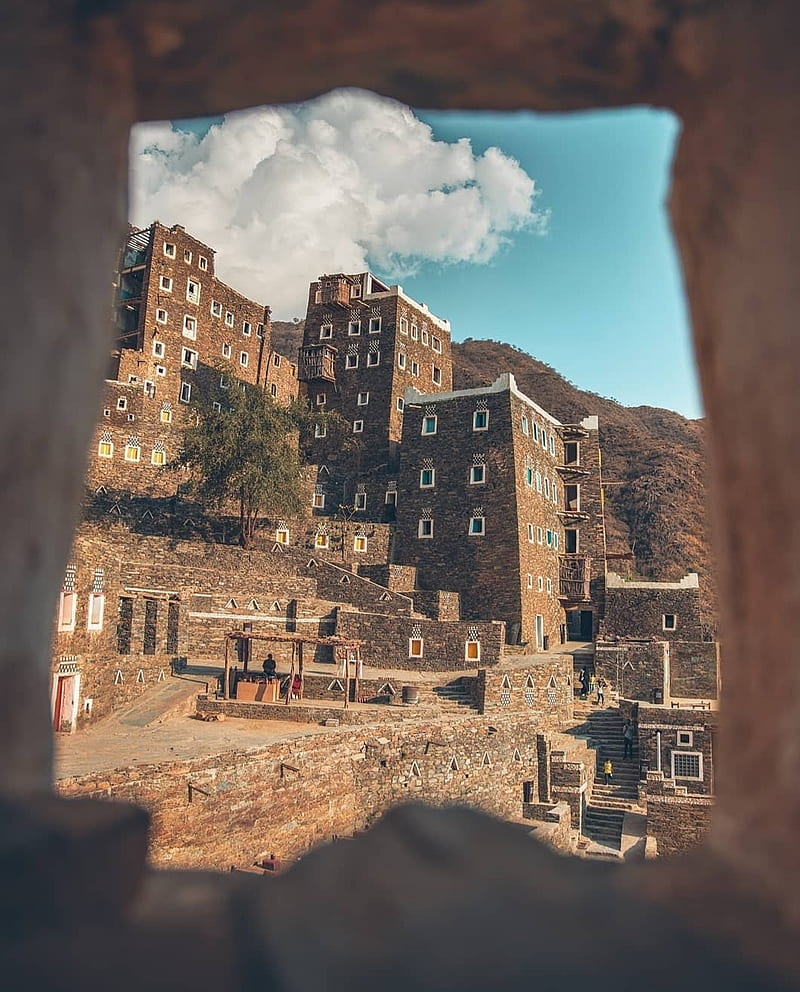 Traditional stone houses in the Asir region
